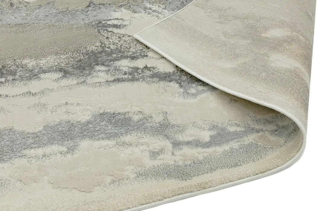 Asiatic aurora au02 cloud Grey, Beige Living Room  Rug.