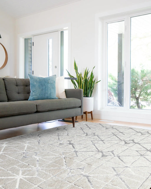 Asiatic aurora au11 lattice Grey Living Room  Rug.
