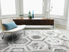 Asiatic aurora au12 crystal Grey Living Room  Rug.
