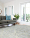 Asiatic aurora au13 mica Yellow, Ivory Living Room  Rug.