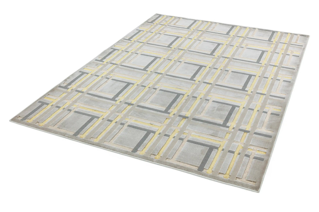 Asiatic aurora au15 elexus Grey, Yellow, Ivory, Multicoloured Living Room  Rug.