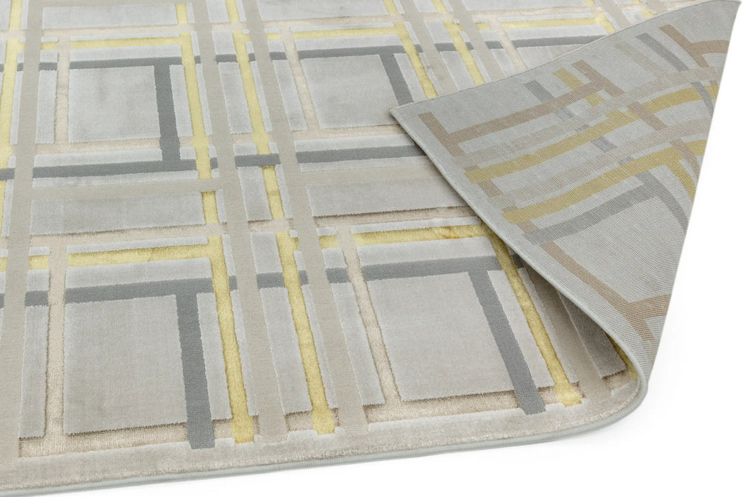 Asiatic aurora au15 elexus Grey, Yellow, Ivory, Multicoloured Living Room  Rug.