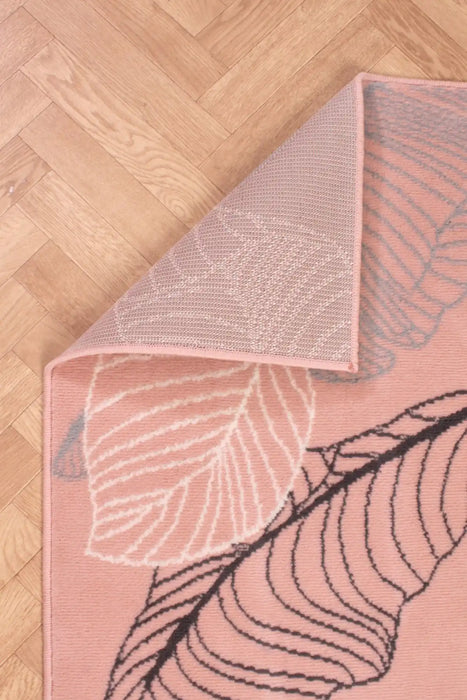 Rug Style designer poly autumn flamingo Pink Living Room Floral Rug.