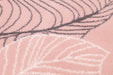 Rug Style designer poly autumn flamingo Pink Living Room Floral Rug.