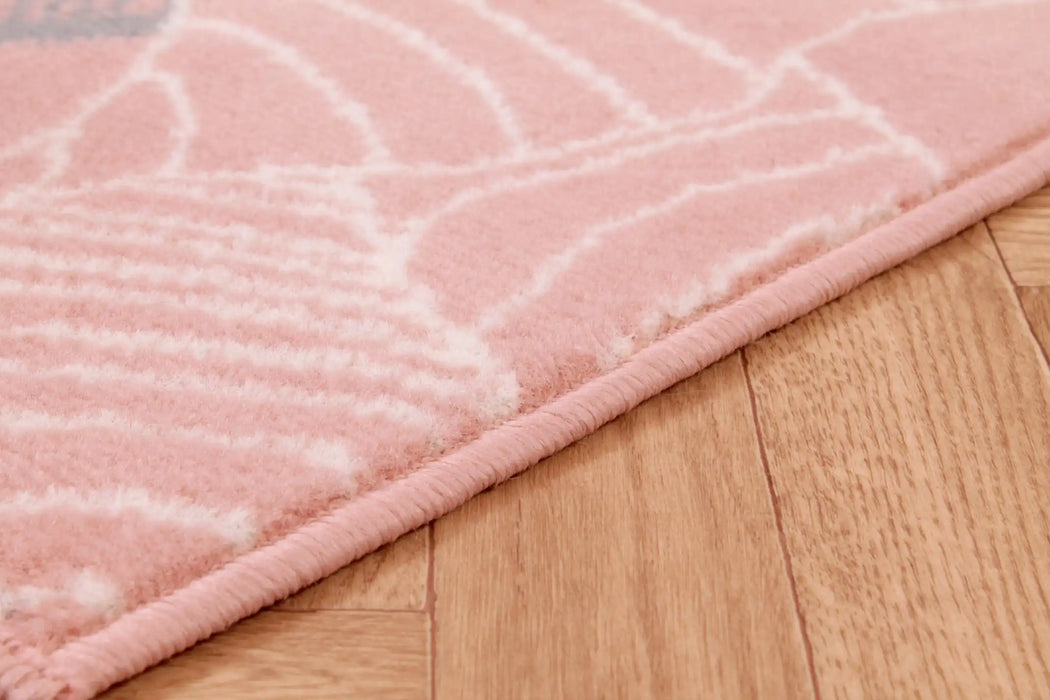 Rug Style designer poly autumn flamingo Pink Living Room Floral Rug.