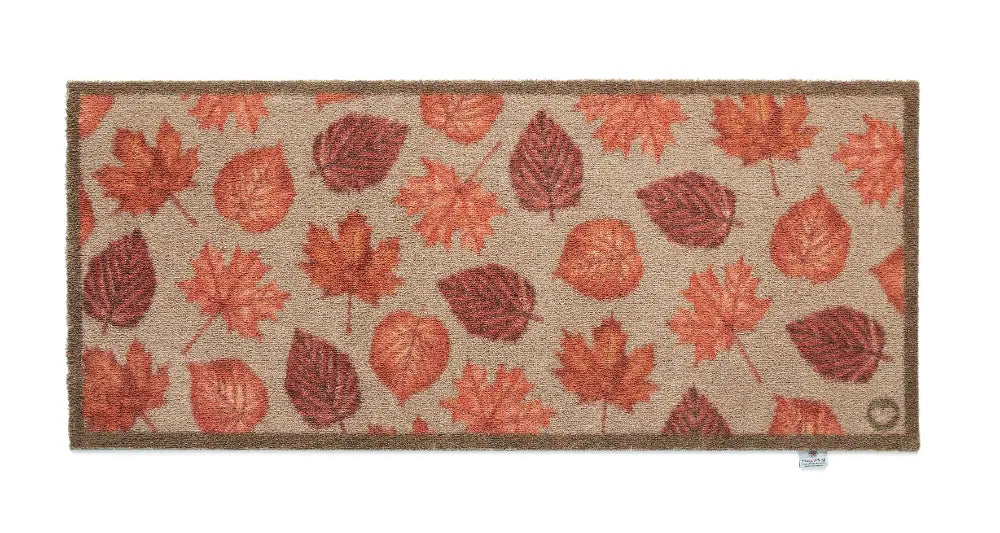Patterned Hug Rug Autumn Leaves Runner Multicoloured Rug — RugsDirect ...