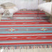 Nourison baja baj01 grey red Grey, Red Living Room Geometric Rug.