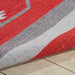 Nourison baja baj01 grey red Grey, Red Living Room Geometric Rug.