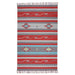Nourison baja baj01 grey red Grey, Red Living Room Geometric Rug.
