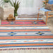 Nourison baja baj01 ivory Ivory, Multicoloured Living Room Geometric Rug.