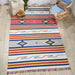 Nourison baja baj01 ivory Ivory, Multicoloured Living Room Geometric Rug.