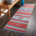 Nourison baja baj01 grey red Grey, Red Living Room Geometric Rug.