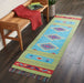 Nourison baja baj02 blue green Blue, Green, Multicoloured Living Room Geometric Rug.