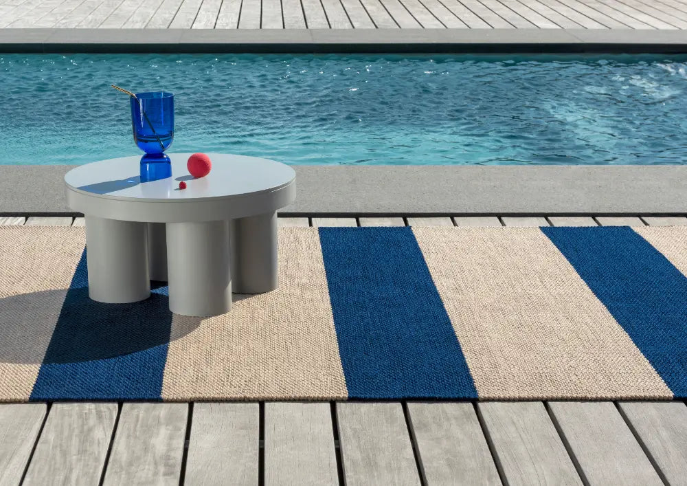 Deck Electric Blue outdoor Multicoloured Rug — RugsDirect Online