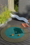 Habitat Festival Round Aqua outdoor 496308 Rug
