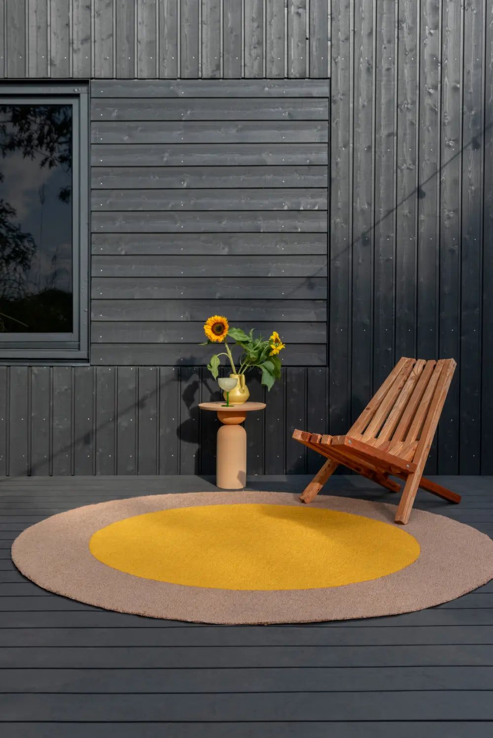 Habitat Festival Round Yellow outdoor Multicoloured Rug — RugsDirect Online