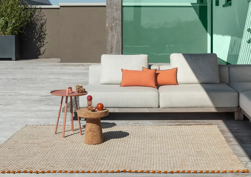 Top Mango Open Rug Lace Tri-colore White/Sand/Mango outdoor Multicoloured Rug — RugsDirect ...