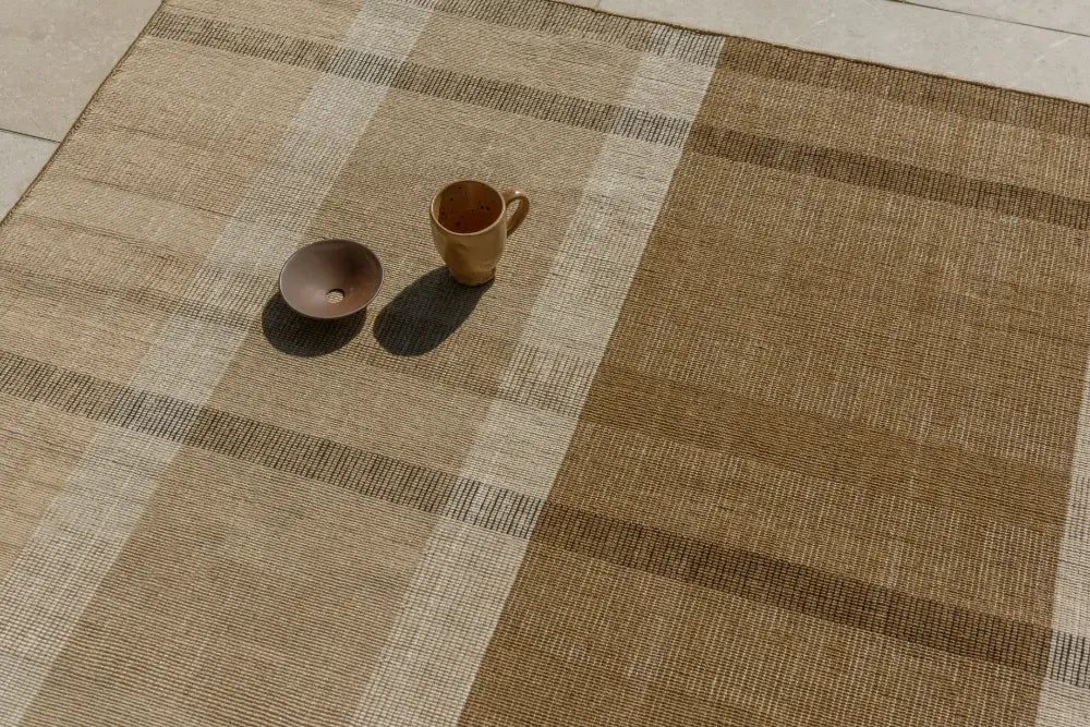 Zona Block Stripe Cashew outdoor 497501 Rug