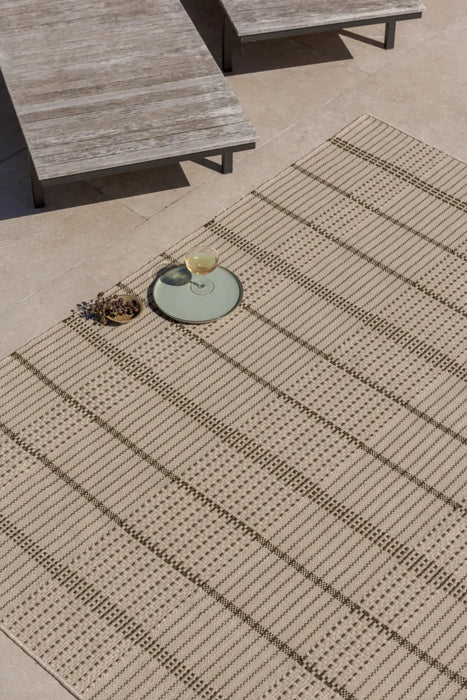 Zona Stitch Olive outdoor 495707 Rug