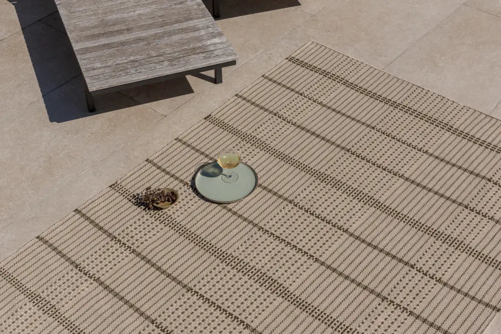 Zona Stitch Olive outdoor 495707 Rug