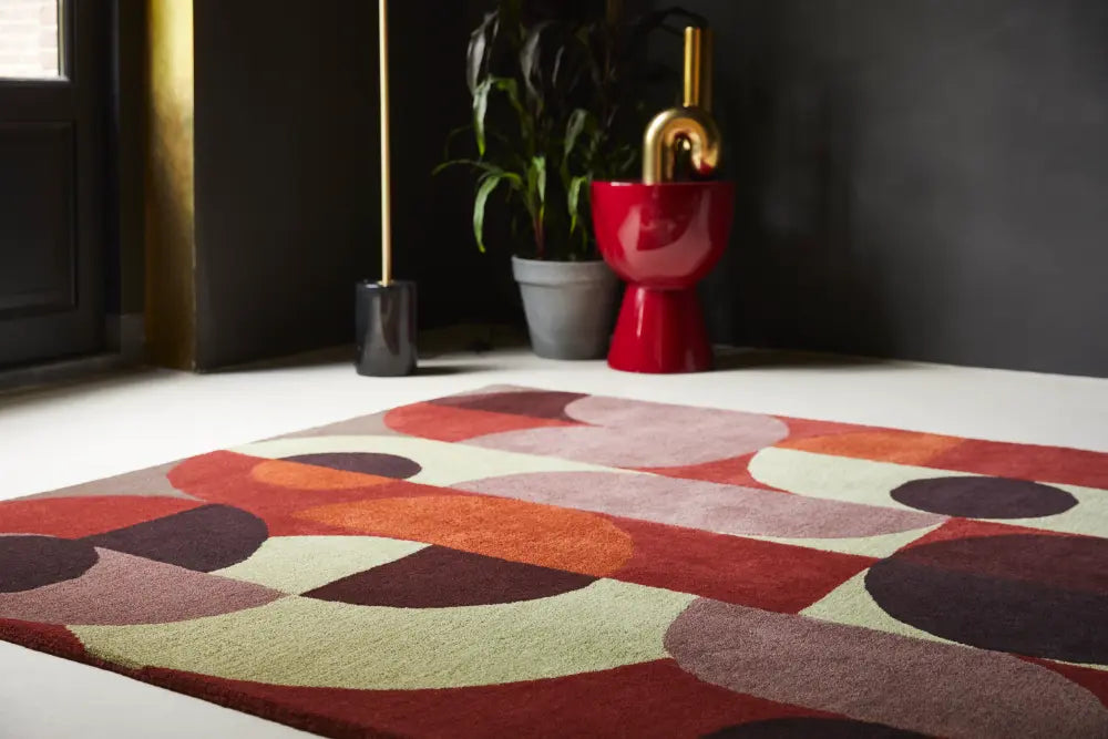 Decor  Cosmo-Red Pale Green 095203 Rug