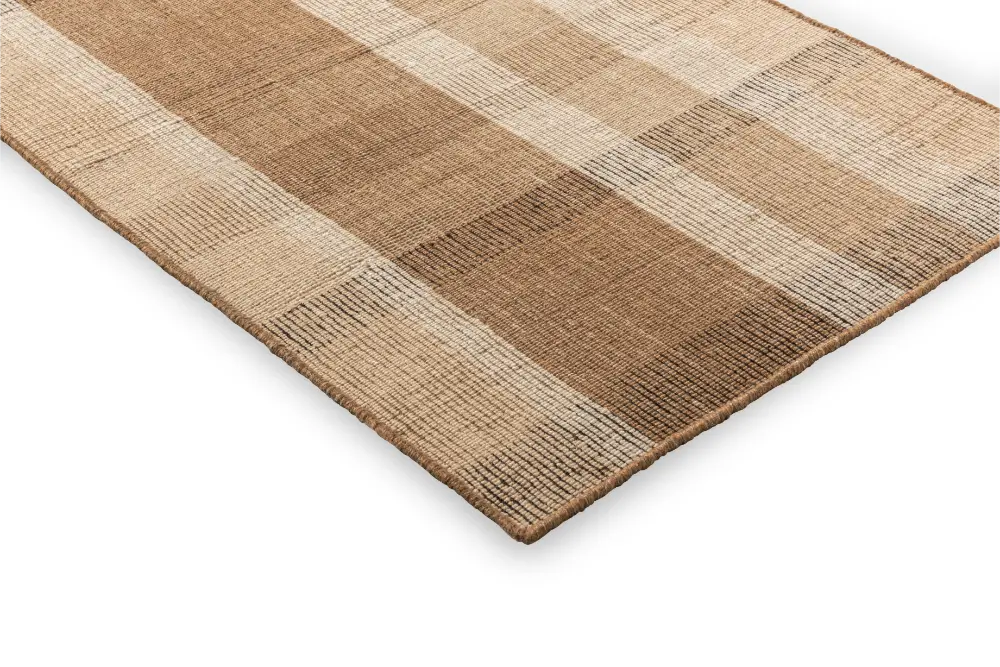 Zona Block Stripe Cashew outdoor 497501 Rug