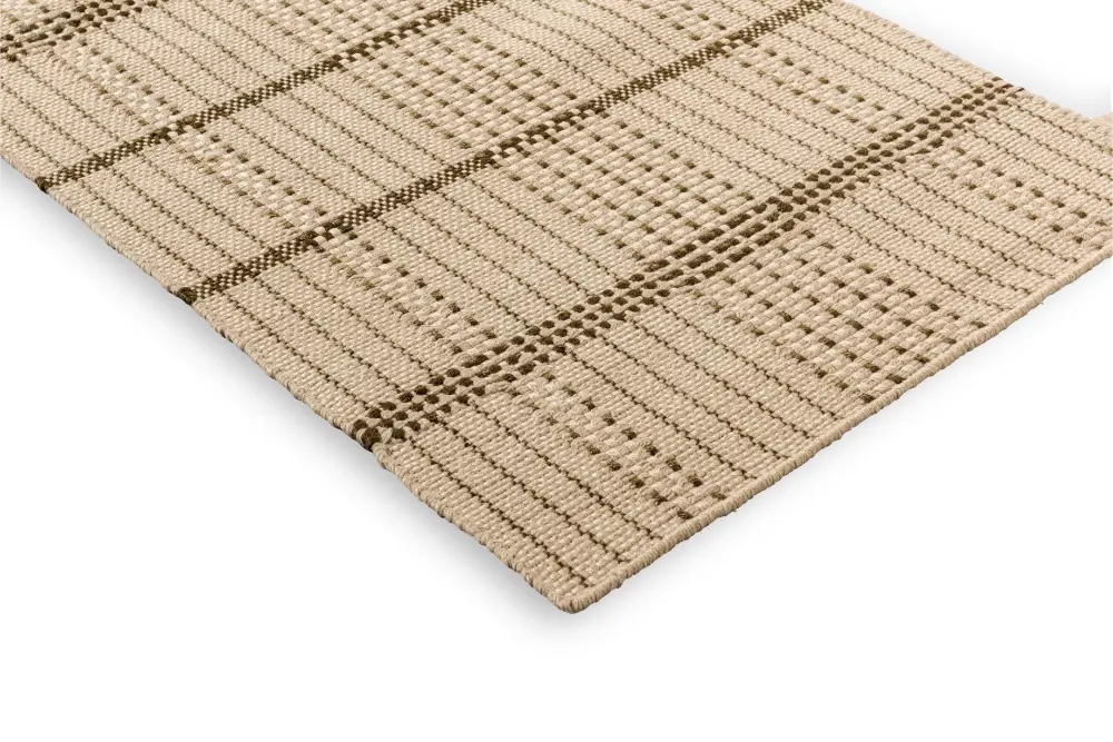 Zona Stitch Olive outdoor 495707 Rug