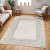 AMBRE Scandi Geometric Charcoal Light Beige Rug