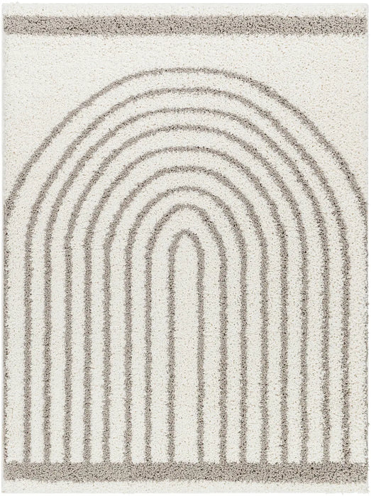PIHU Shaggy Global Plush Pile Light Grey Rug