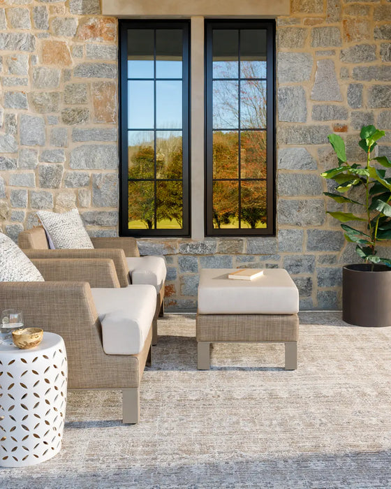SANJANA Becki Owens x Livabliss In- & Outdoor Machine Washable Dark Sage Rug