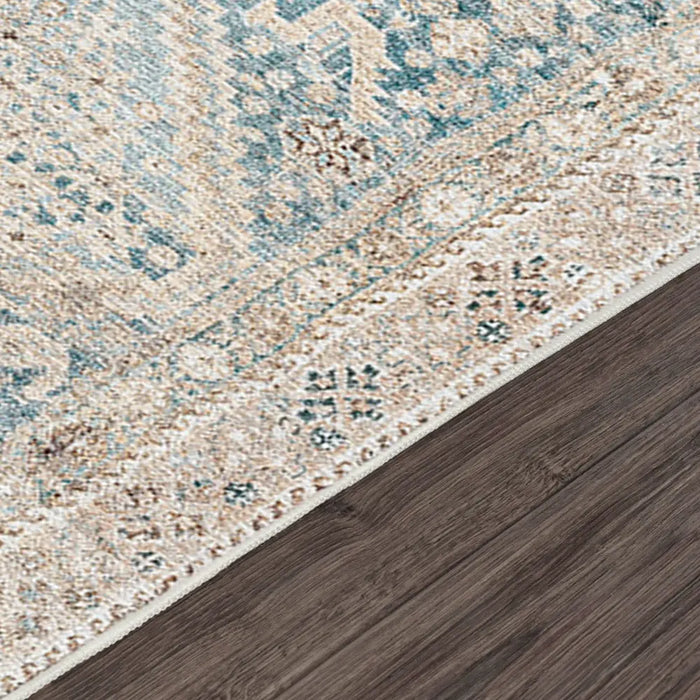 Marlene Becki Owens X Livabliss Vintage Oriental Boho Light Beige/Emerald Rug