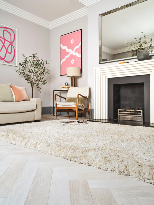 Asiatic barnaby sand Beige Living Room Shaggy Rug.