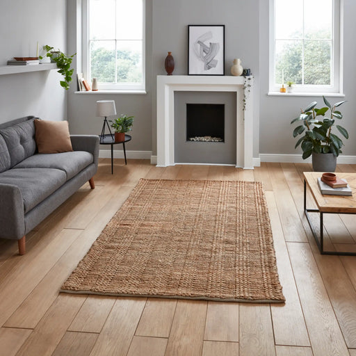 Think Rugs bazar jute 17965 natural Brown Living Room  Rug.