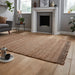 Think Rugs bazar jute 23787 natural Brown Living Room  Rug.
