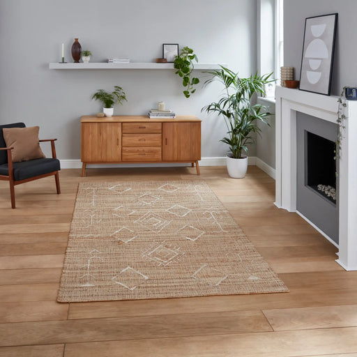 Think Rugs bazar jute 24831 natural Brown Living Room  Rug.
