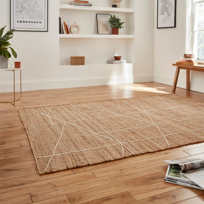Think Rugs bazar jute 24875 natural Brown Living Room  Rug.