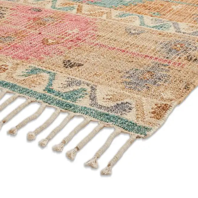 Think Rugs bazar jute 23430 multi Multicoloured Living Room  Rug.