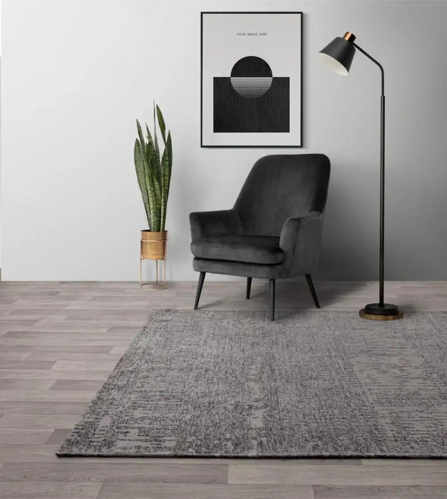 Asiatic beau carbon Grey Living Room Flat Weave Rug.