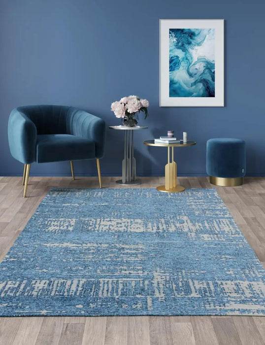 Asiatic beau denim Blue Living Room Flat Weave Rug.