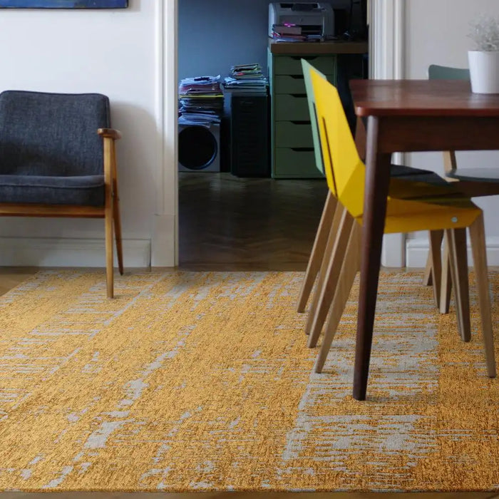 Asiatic beau gold Yellow Living Room Flat Weave Rug.
