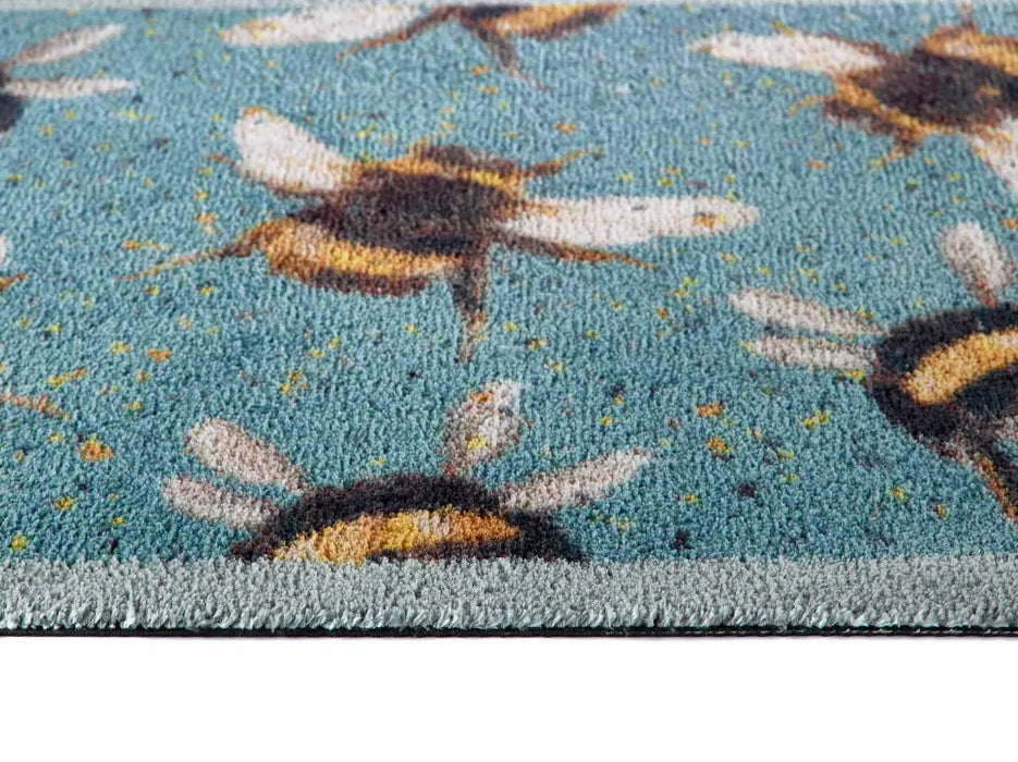 Bee Pattern Rug Patterned Hug Rug Bee 3 Multicoloured Rug — RugsDirect Online