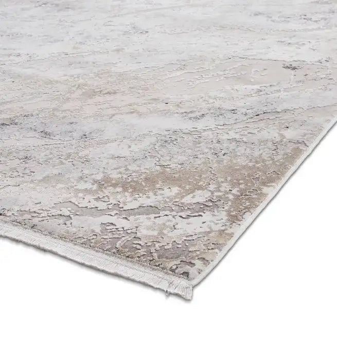 Think Rugs bellagio 3006 beige Beige Living Room  Rug.