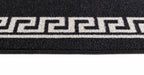 Serdim Rugs gel back 413 black Black Living Room Geometric Rug.