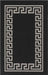Serdim Rugs gel back 413 black Black Living Room Geometric Rug.