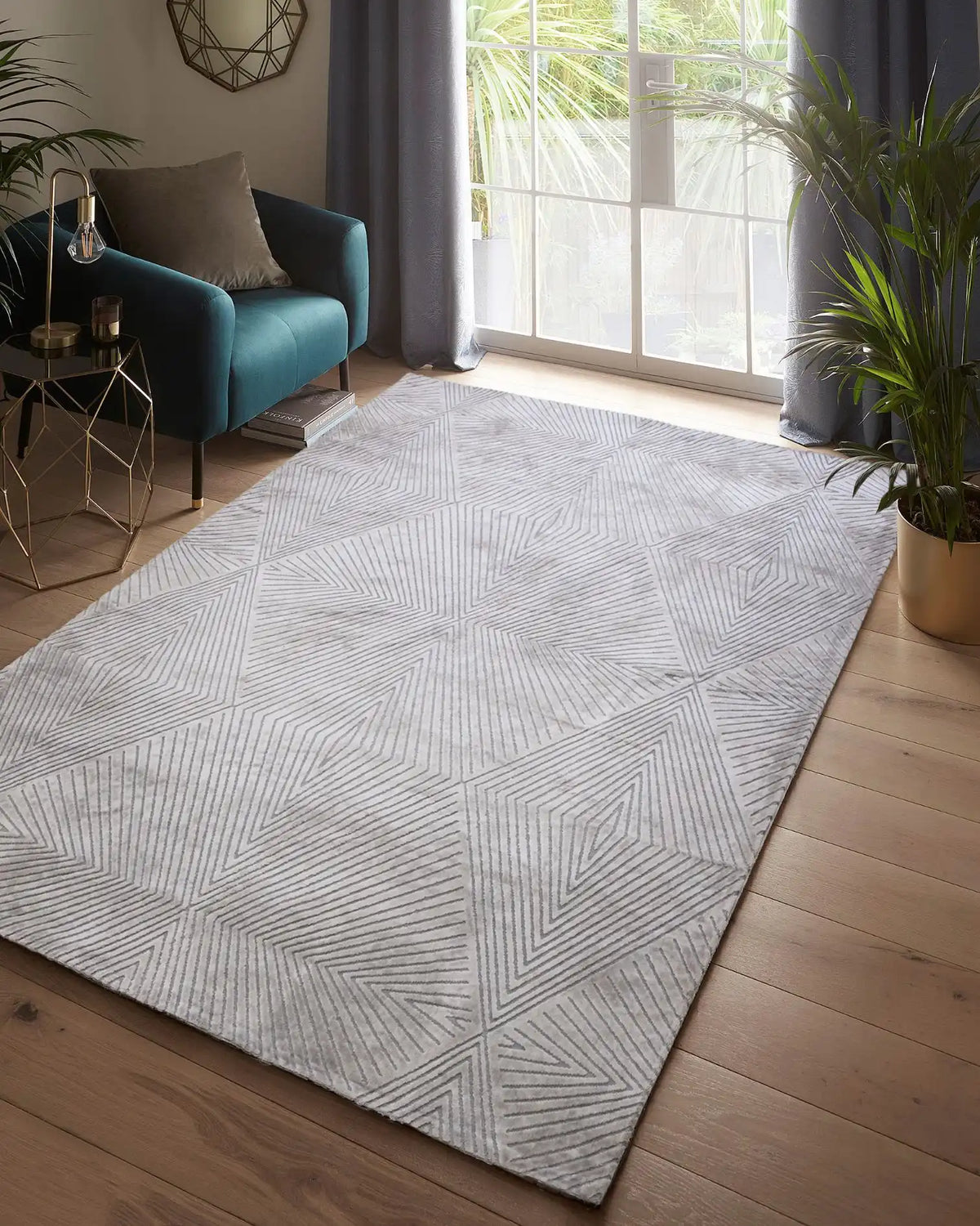 Blaize Silver Rugs - Buy Silver Rugs Online from Rugs Direct ...