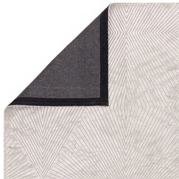Clarke & Clarke blaize silver Grey Living Room Geometric Rug.