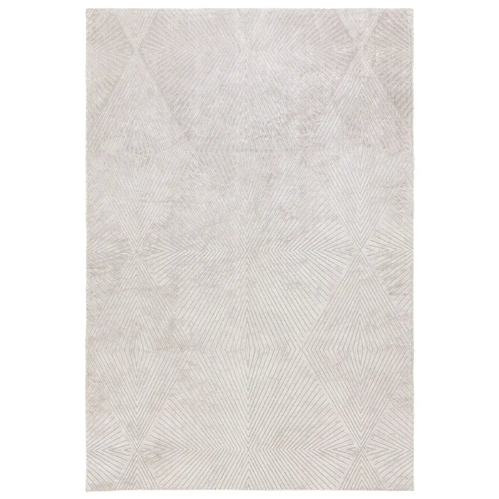 Clarke & Clarke blaize silver Grey Living Room Geometric Rug.