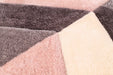 URCO 3d carved blazon blush Grey, Pink Living Room Geometric Rug.