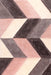 URCO 3d carved blazon blush Grey, Pink Living Room Geometric Rug.