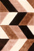 URCO 3d carved blazon natural Brown, Multicoloured Living Room Geometric Rug.